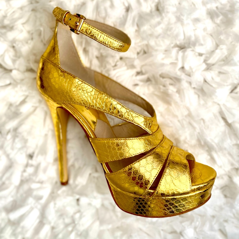 Michael Kors Ankle Strap Leather Heels